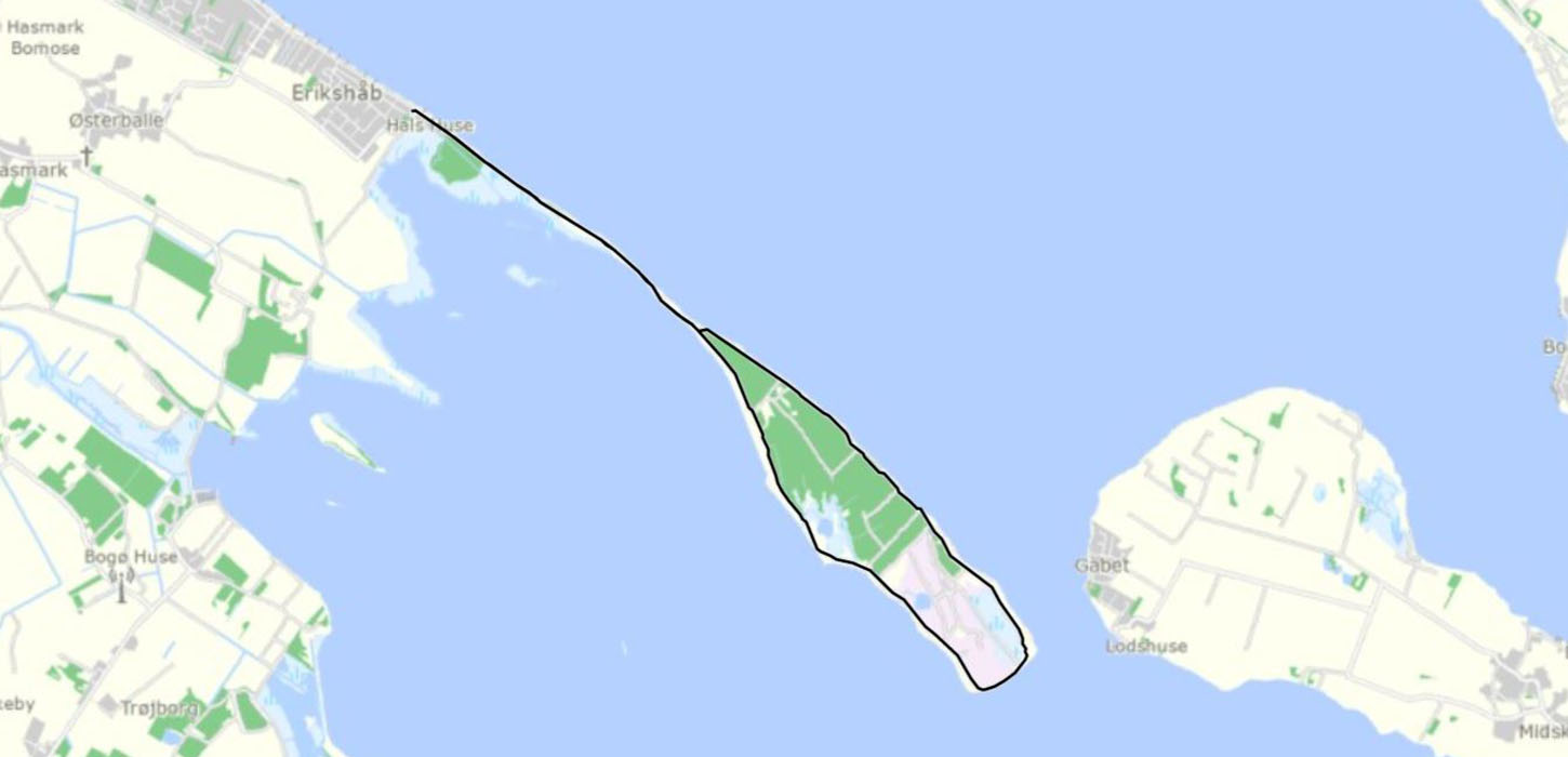 Kort over Enebærodde