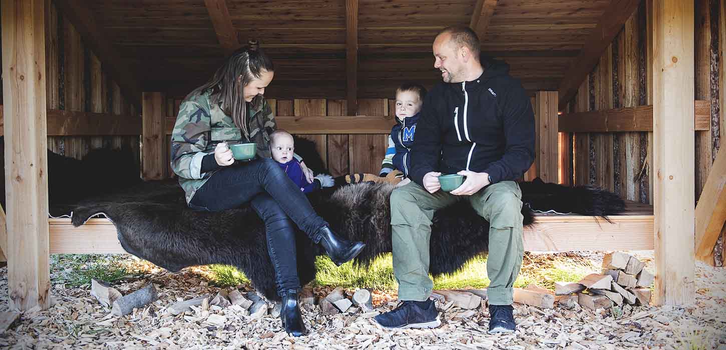 Shelters på Ditlevsdal Bisonfarm