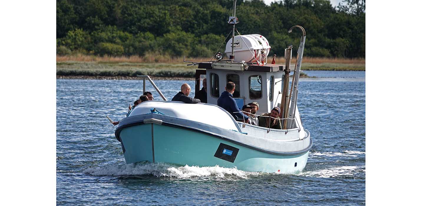 Bootsfahrt nach der Insel Vigelsø